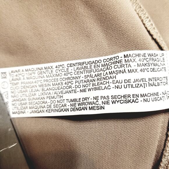 ZARA Vest Woman's Asymmetric Beige Tie Waist Closure Draped Front Layer Size S - Picture 14 of 14